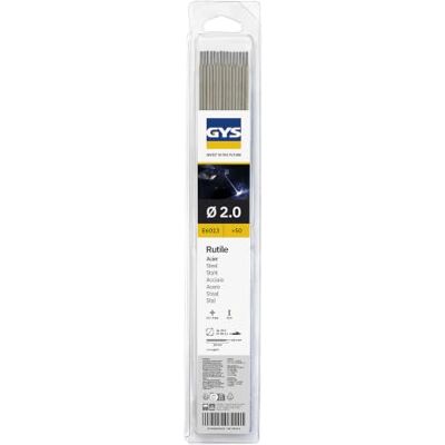 GYS Rutile Elektroden, Type GY38, Durchmesser 2 mm, Inhalt 50 Stück, 084421 GYS Rutile Elektroden, Type GY38, Durchmesser 2 mm, Inhalt 50 Stück, 084421