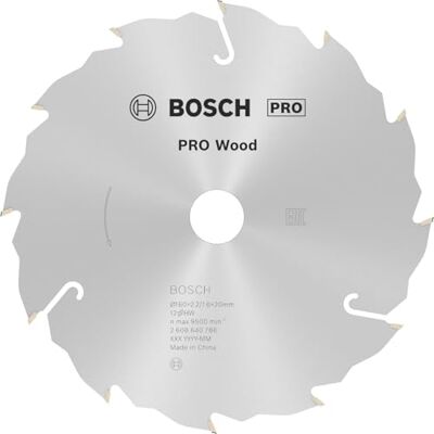 Bosch 1x PRO Wood Kreissägeblatt, 160 x 2,2 x 20 mm, T12 für Weichholz, Hartholz, Ø 160 mm, Professional Zubehör kabelgebundene Handkreissägen Bosch 1x PRO Wood Kreissägeblatt, 160 x 2,2 x 20 mm, T12 für Weichholz, Hartholz, Ø 160 mm, Professional Zubehör kabelgebundene Handkreissägen