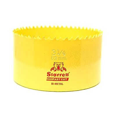 Starrett HSS Bi-Metall-Lochsäge FCH0314 schnell geschnittene extra Kobalt-Lochsäge für rostfreies Holzblech Kunststoff Verschiedene Materialien 83mm Starrett HSS Bi-Metall-Lochsäge FCH0314 schnell geschnittene extra Kobalt-Lochsäge für rostfreies Holzblech Kunststoff Verschiedene Materialien 83mm