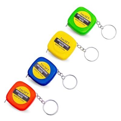 PARENCE .- Set mit 4 Mini-Maßbändern Maße 1m, 3FT Couturier, Schneider/kleines Petanque-Meter (1 Meter) Flexibles Taschenformat zufällige Farbe 4 Stück PARENCE .- Set mit 4 Mini-Maßbändern Maße 1m, 3FT Couturier, Schneider/kleines Petanque-Meter (1 Meter) Flexibles Taschenformat zufällige Farbe 4 Stück