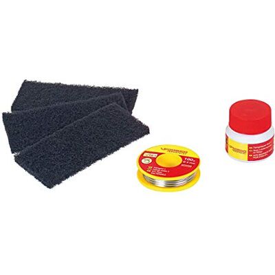 Rothenberger Industrial 5-teiliges Weichlötset inkl. 3 x Reinigungsvlies, 1 x Flussmittelpaste, 1 x Fittingslot 45227 Rothenberger Industrial 5-teiliges Weichlötset inkl. 3 x Reinigungsvlies, 1 x Flussmittelpaste, 1 x Fittingslot 45227