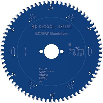 Bosch Professional Kreissägeblatt Expert für Aluminium, 210 x 30 x 2,8 mm, Zähnezahl 72, 1 Stück, 2608644105, Ø 210 mm Bosch Professional Kreissägeblatt Expert für Aluminium, 210 x 30 x 2,8 mm, Zähnezahl 72, 1 Stück, 2608644105, Ø 210 mm
