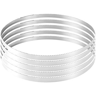 VEVOR Bandsägeblatt, 3810x19x0,5 mm, 4 ZpZ, mit 18 HRC gehärteten, scharfen Zähnen, SK5 hochfester Kohlenstoffstahl, 0,75 Zoll Breite, Ersatz für gängige Holzbearbeitungs-Bandsägen, 1 Set VEVOR Bandsägeblatt, 3810x19x0,5 mm, 4 ZpZ, mit 18 HRC gehärteten, scharfen Zähnen, SK5 hochfester Kohlenstoffstahl, 0,75 Zoll Breite, Ersatz für gängige Holzbearbeitungs-Bandsägen, 1 Set
