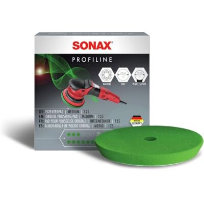 SONAX ExzenterPad medium 125 (1 Stück) Zum maschinellen Polieren von Lacken mit Exzenterpoliermaschinen für Stützteller mit 125 mm Durchmesser. SONAX ExzenterPad medium 125 (1 Stück) Zum maschinellen Polieren von Lacken mit Exzenterpoliermaschinen für Stützteller mit 125 mm Durchmesser.