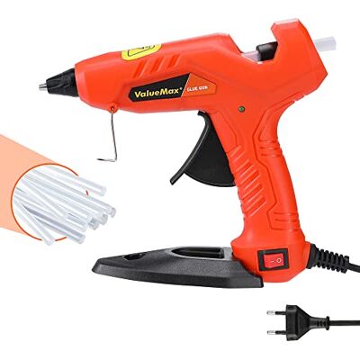 ValueMax Heißklebepistole klein, 30W Klebepistole mit 20 Klebesticks 7x100 mm, schnelle Aufheizung, für DIY, Kunst und Reparatur zu Hause ValueMax Heißklebepistole klein, 30W Klebepistole mit 20 Klebesticks 7x100 mm, schnelle Aufheizung, für DIY, Kunst und Reparatur zu Hause