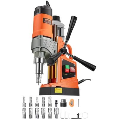 VEVOR Profi Kernbohrmaschine Magnetbohrmaschine Magnetkraft 12500 N, 850 U/min 1450 W Magnetbohrmaschine 40 mm Max. Bohrdurchmesser, Magnetkernbohrsystem für Schiffsbau, Brückenbau usw. Orange VEVOR Profi Kernbohrmaschine Magnetbohrmaschine Magnetkraft 12500 N, 850 U/min 1450 W Magnetbohrmaschine 40 mm Max. Bohrdurchmesser, Magnetkernbohrsystem für Schiffsbau, Brückenbau usw. Orange