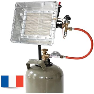 Rothenberger Industrial Heizstrahler inkl. Piezo, 0,5 m Propangas-Schlauch und 37 mbar Druckregler Gasheizstrahler Aufsatzheizstrahler **nur für französische Gasflaschen geeignet ** Rothenberger Industrial Heizstrahler inkl. Piezo, 0,5 m Propangas-Schlauch und 37 mbar Druckregler Gasheizstrahler Aufsatzheizstrahler **nur für französische Gasflaschen geeignet **