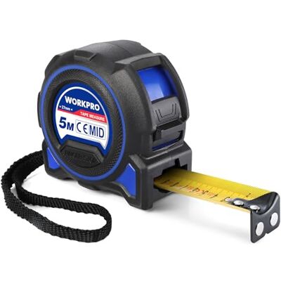 WORKPRO Maßband 5m, Professionelles Metermaß, Hochpräzises Maßband WORKPRO Maßband 5m, Professionelles Metermaß, Hochpräzises Maßband