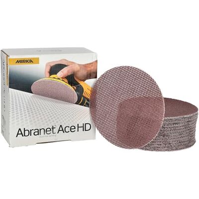 Mirka Schleifscheiben Abranet Ace HD Ø 150 mm Klett Korn P120 25 Stk Netz Schleifscheiben mit Klett für Exzenter und Schleifmaschinen ideal für harte Oberflächen Holz Metall Lack Spachtel Mirka Schleifscheiben Abranet Ace HD Ø 150 mm Klett Korn P120 25 Stk Netz Schleifscheiben mit Klett für Exzenter und Schleifmaschinen ideal für harte Oberflächen Holz Metall Lack Spachtel