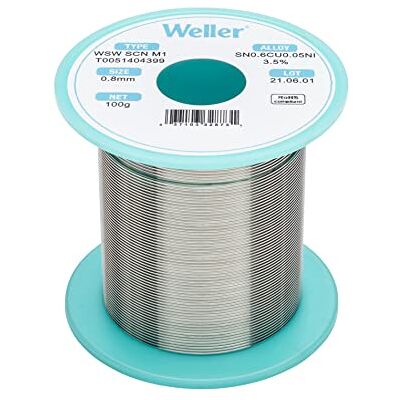 Weller WSW SCN M1 (T0051404399) bleifreier Lötdraht, Durchmesser: 0,8 mm, Gewicht: 100 g, Legierung Sn99.3Cu0.6Ni0.05, Flussmittelgehalt 3,5% Weller WSW SCN M1 (T0051404399) bleifreier Lötdraht, Durchmesser: 0,8 mm, Gewicht: 100 g, Legierung Sn99.3Cu0.6Ni0.05, Flussmittelgehalt 3,5%