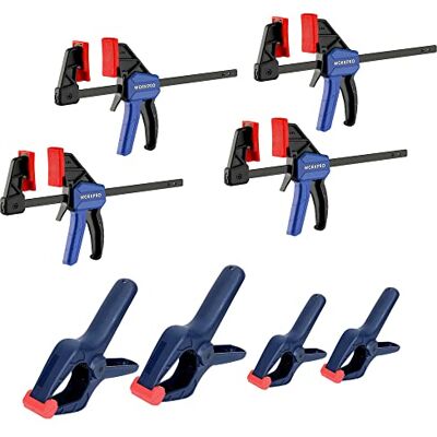 WORKPRO Mini Einhandzwinge und Federzwinge Set 8tlg. WORKPRO Mini Einhandzwinge und Federzwinge Set 8tlg.