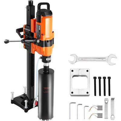 VEVOR Kernbohrmaschine Diamantkernbohrgerät mit Bohrdurchmesser 2-30 cm mit Ständer und Kernbohrer, 3500 W robuster Beton-Kernbohrer, Nass- und Trockenanwendung für Beton Ziegel VEVOR Kernbohrmaschine Diamantkernbohrgerät mit Bohrdurchmesser 2-30 cm mit Ständer und Kernbohrer, 3500 W robuster Beton-Kernbohrer, Nass- und Trockenanwendung für Beton Ziegel