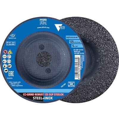PFERD TOOLS CC-GRIND ROBUST 125x22,23 mm Schleifscheibe SGP STEELOX für Stahl & Edelstahl mit VICTOGRAIN Körnung 10 Stück Ergonomisch und Langlebig PFERD TOOLS CC-GRIND ROBUST 125x22,23 mm Schleifscheibe SGP STEELOX für Stahl & Edelstahl mit VICTOGRAIN Körnung 10 Stück Ergonomisch und Langlebig
