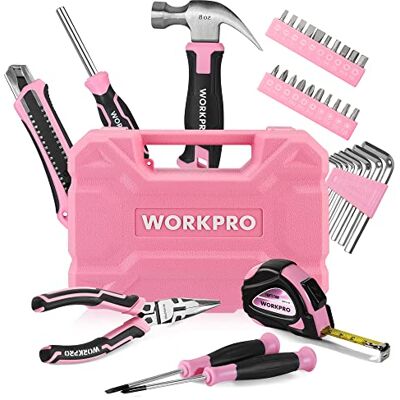 WORKPRO Werkzeugset 35tlg. Rosa Werkzeugsatz, Werkzeugkoffer bestückt WORKPRO Werkzeugset 35tlg. Rosa Werkzeugsatz, Werkzeugkoffer bestückt