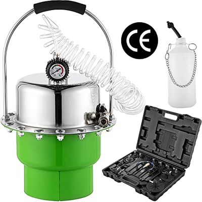 VEVOR 5L Bremsenentlüftungsgerät 0-10 Bar, Pneumatischer Druckluft Bremsenentlüfter 1,3 G, Bremsenentlüfter Druckluft Bremsenentlüftungsgerät Bremsentlüftungssatz VEVOR 5L Bremsenentlüftungsgerät 0-10 Bar, Pneumatischer Druckluft Bremsenentlüfter 1,3 G, Bremsenentlüfter Druckluft Bremsenentlüftungsgerät Bremsentlüftungssatz