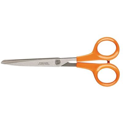 Fiskars Mehrzweckschere, Länge: 17 cm, Für Rechts- und Linkshänder, Rostfreie Stahl-Klinge/Kunststoff-Griffe, Orange, Classic, 1005150 Fiskars Mehrzweckschere, Länge: 17 cm, Für Rechts- und Linkshänder, Rostfreie Stahl-Klinge/Kunststoff-Griffe, Orange, Classic, 1005150