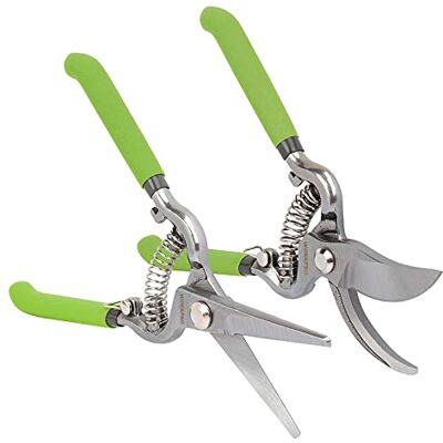 WORKPRO Gartenschere Set 2tlg. Pflanzenschere 205mm, Baumschere Rosenschere Blumenschere für Gartenarbeit WORKPRO Gartenschere Set 2tlg. Pflanzenschere 205mm, Baumschere Rosenschere Blumenschere für Gartenarbeit