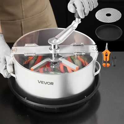 VEVOR Erntemaschine, 30,5 cm Blattschneider, Knospenschneider mit Edelstahlklingen, Nass- & Trocken-Hydrokultur-Schneidemaschine mit Tablett, Blattschüssel Trimmer für Pflanzenknospen & Blumen VEVOR Erntemaschine, 30,5 cm Blattschneider, Knospenschneider mit Edelstahlklingen, Nass- & Trocken-Hydrokultur-Schneidemaschine mit Tablett, Blattschüssel Trimmer für Pflanzenknospen & Blumen