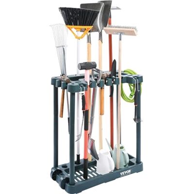 VEVOR Gartengeräte Ständer 75x35x82cm Gerätehalter Organizer PP Mehrzweck Gartengeräteaufbewahrungsregal 10 Werkzeugfächer Anti-Kipp-System Gartenwerkzeug Halter Besenhalter Garage Garten Zimmer VEVOR Gartengeräte Ständer 75x35x82cm Gerätehalter Organizer PP Mehrzweck Gartengeräteaufbewahrungsregal 10 Werkzeugfächer Anti-Kipp-System Gartenwerkzeug Halter Besenhalter Garage Garten Zimmer
