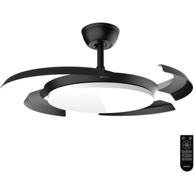 Cecotec Deckenventilator EnergySilence Aero 4500 Puzzle Invisible Black 30-W-DC-Motor, 106,7 cm, 4 einziehbare Flügel, LED-Licht mit 3 Helligkeitsstufen, 6 Stufen, Timer bis 4 Std. Cecotec Deckenventilator EnergySilence Aero 4500 Puzzle Invisible Black 30-W-DC-Motor, 106,7 cm, 4 einziehbare Flügel, LED-Licht mit 3 Helligkeitsstufen, 6 Stufen, Timer bis 4 Std.