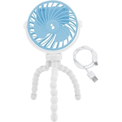 BEPER P206VEN431 Mini-Ventilator mit flexiblen Beinen, über USB-C aufladbar, tragbarer Ventilator mit 3 Geschwindigkeitsstufen, 360°-Drehung, LED-Licht, flexible Beine für Kinderwagen, Sonnenschirm BEPER P206VEN431 Mini-Ventilator mit flexiblen Beinen, über USB-C aufladbar, tragbarer Ventilator mit 3 Geschwindigkeitsstufen, 360°-Drehung, LED-Licht, flexible Beine für Kinderwagen, Sonnenschirm