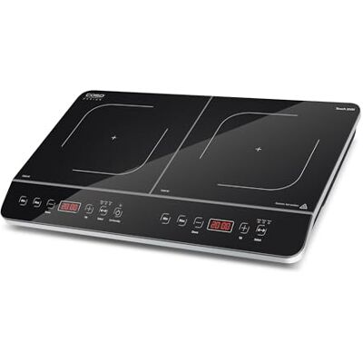 Caso Touch 3500 Induktionskochplatte doppelt mobil, Sicherheitsschalter, 60-240°C, 6 Stufen, Timer 180 Min., Töpfe bis 26 cm, 3500 Watt, Glaskeramik Caso Touch 3500 Induktionskochplatte doppelt mobil, Sicherheitsschalter, 60-240°C, 6 Stufen, Timer 180 Min., Töpfe bis 26 cm, 3500 Watt, Glaskeramik