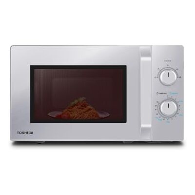 Toshiba Solo-Mikrowelle 20L MW2-MM20PF(SL), Freistehende Mikrowelle, 800W, 5 Leistungsstufen mit praktischer Auftaufunktion, LED-Beleuchtung im Innenraum, Silber Toshiba Solo-Mikrowelle 20L MW2-MM20PF(SL), Freistehende Mikrowelle, 800W, 5 Leistungsstufen mit praktischer Auftaufunktion, LED-Beleuchtung im Innenraum, Silber