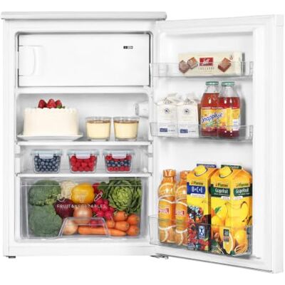 Comfee 113L kühlschrank mit gefrierfach, 35dB, Inverter Kompressor, EEK D 84.5 cm Höhe,mit 16 L 4 Sterne Gefrierfach(-18 °C bis -8 °C, Temperaturregelung, verstellbare Füße Comfee 113L kühlschrank mit gefrierfach, 35dB, Inverter Kompressor, EEK D 84.5 cm Höhe,mit 16 L 4 Sterne Gefrierfach(-18 °C bis -8 °C, Temperaturregelung, verstellbare Füße