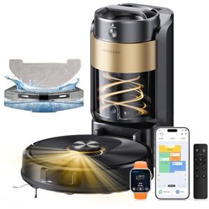 Proscenic Q20Plus Saugroboter mit Wischfunktion, 10000Pa 200min Staubsauger Roboter mit Beutellose Entleerungsstation, 3-in-1 Saug und Wischroboter für Tierhaare, Teppiche, Hartböden, Schwarz Proscenic Q20Plus Saugroboter mit Wischfunktion, 10000Pa 200min Staubsauger Roboter mit Beutellose Entleerungsstation, 3-in-1 Saug und Wischroboter für Tierhaare, Teppiche, Hartböden, Schwarz