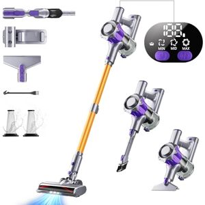 EUARY Akku Staubsauger, 40000Pa/450W Staubsauger Kabellos mit Smart Display Bis zu 50 Minuten Laufzeit Cordless Vacuum Cleaner mit Automatikmodus&Anti-Verhedderung-Bürste für Teppich Hartboden und Tierhaare EUARY Akku Staubsauger, 40000Pa/450W Staubsauger Kabellos mit Smart Display Bis zu 50 Minuten Laufzeit Cordless Vacuum Cleaner mit Automatikmodus&Anti-Verhedderung-Bürste für Teppich Hartboden und Tierhaare