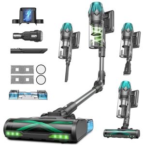 Vexilar Akku Staubsauger 55KPa/600W/60Min, Staubsauger Kabellos mit Flex-Gelenk, Green LED, Touchscreen, Selbststehend, Anti-Tangle, 1,5L Staubsauger mit wischfunktion für Hartböden (Saphirblau) Vexilar Akku Staubsauger 55KPa/600W/60Min, Staubsauger Kabellos mit Flex-Gelenk, Green LED, Touchscreen, Selbststehend, Anti-Tangle, 1,5L Staubsauger mit wischfunktion für Hartböden (Saphirblau)