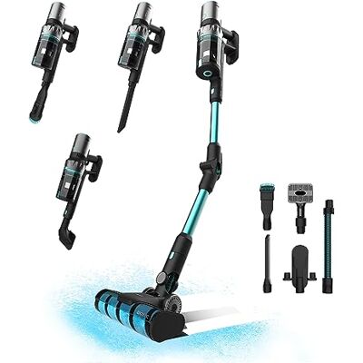 Cecotec Kabelloser Stielstaubsauger Conga Rockstar 2500 Thunder Flex Animal. Parallelzyklon, 400 W, 30 kPa und 122 aW, 65 Minuten Autonomie, Flexibler Schlauch, Jalisco-Bürste und Zubehör für Tiere Cecotec Kabelloser Stielstaubsauger Conga Rockstar 2500 Thunder Flex Animal. Parallelzyklon, 400 W, 30 kPa und 122 aW, 65 Minuten Autonomie, Flexibler Schlauch, Jalisco-Bürste und Zubehör für Tiere