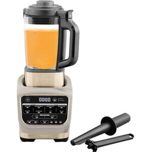 Ninja Foodi Mixer & Suppenbereiter, 10 Auto-iQ-Programme, 1,7L Glaskrug, heißer & kalter Mixer, integriertes Heizelement, Stampfer, Reinigungsprogramm & Bürste, 1000W, Stone/Gold HB150EUSTGD Ninja Foodi Mixer & Suppenbereiter, 10 Auto-iQ-Programme, 1,7L Glaskrug, heißer & kalter Mixer, integriertes Heizelement, Stampfer, Reinigungsprogramm & Bürste, 1000W, Stone/Gold HB150EUSTGD