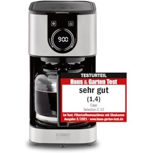 Caso Selection C 12-Testurteil Sehr Gut bis zu 12 Tassen Kaffee, Wassertank ca.1,5 Liter mit Wasseranzeige,temperatur von 92-96 °C,Mit LED-Uhr und integrierter Timerfunktion Caso Selection C 12-Testurteil Sehr Gut bis zu 12 Tassen Kaffee, Wassertank ca.1,5 Liter mit Wasseranzeige,temperatur von 92-96 °C,Mit LED-Uhr und integrierter Timerfunktion