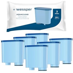 Wessper Wasserfilter für Kaffeevollautomat, Filter mit Aktivkohle, Kompatibel mit Saeco und Philips Kaffeemaschine, in denen die Filter CA6903/00 und CA6903/10 Verbaut Sind 6er Pack Wessper Wasserfilter für Kaffeevollautomat, Filter mit Aktivkohle, Kompatibel mit Saeco und Philips Kaffeemaschine, in denen die Filter CA6903/00 und CA6903/10 Verbaut Sind 6er Pack