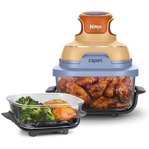Ninja CRISPi Tragbare Heißluftfritteuse, 3,8 l & 1,4 l, 4-in-1: Heißluftfrittieren, Braten, Aufknuspern, kompaktes Design, 2 abnehmbare Glasbehälter & Deckel, 1700 W, Mango-Wolken FN101EUORPR Ninja CRISPi Tragbare Heißluftfritteuse, 3,8 l & 1,4 l, 4-in-1: Heißluftfrittieren, Braten, Aufknuspern, kompaktes Design, 2 abnehmbare Glasbehälter & Deckel, 1700 W, Mango-Wolken FN101EUORPR
