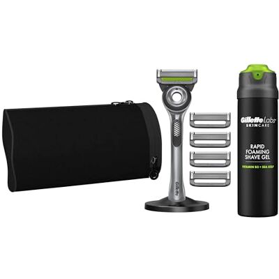 Gillette Labs Rasierer Herren, Nassrasierer, Metall, Schwarz/Gold Gillette Labs Rasierer Herren, Nassrasierer, Metall, Schwarz/Gold
