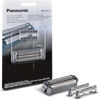 Panasonic WES9012Y1361 Ersatzklingen und Scherfolie für Elektrorasierer ES-RT81, ES-RT51, ES-RT31 & ES-RL21, Kombipack, 3-Klingen-System, fortschrittlicher japanischer Edelstahl, wasserdicht Panasonic WES9012Y1361 Ersatzklingen und Scherfolie für Elektrorasierer ES-RT81, ES-RT51, ES-RT31 & ES-RL21, Kombipack, 3-Klingen-System, fortschrittlicher japanischer Edelstahl, wasserdicht