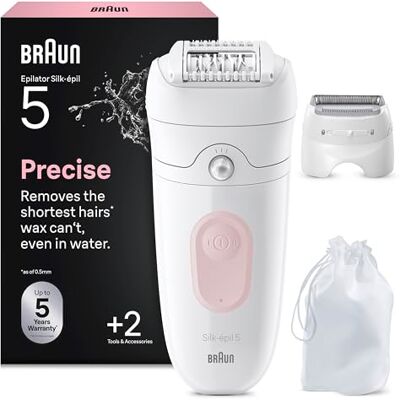 Braun Silk·épil 5 Epilierer Damen, Einfache Haarentfernung, Langanhaltend Glatte Haut, Nass und Trocken, Ladyshaver, Wasserdicht — Inkl. Rasieraufsatz und Trimmeraufsatz — 5-030, Pink Braun Silk·épil 5 Epilierer Damen, Einfache Haarentfernung, Langanhaltend Glatte Haut, Nass und Trocken, Ladyshaver, Wasserdicht — Inkl. Rasieraufsatz und Trimmeraufsatz — 5-030, Pink