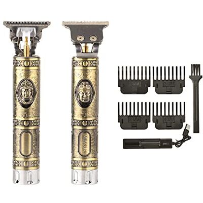 Select Kabelloser Haarschneider. Vintage professionelle Haarschneidemaschine für Männer. Haar- und Bartschneider mit Titankopf, T-Klinge, Akku enthalten, 4 Führungskämme und USB-Ladegerät. Select Kabelloser Haarschneider. Vintage professionelle Haarschneidemaschine für Männer. Haar- und Bartschneider mit Titankopf, T-Klinge, Akku enthalten, 4 Führungskämme und USB-Ladegerät.