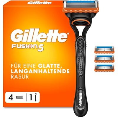 Gillette Fusion5 Rasierer Herren, Metall, Schwarz Gillette Fusion5 Rasierer Herren, Metall, Schwarz