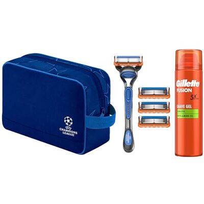 Gillette Fusion 5 Rasierer Herren, Metall, Blau/Schwarz Gillette Fusion 5 Rasierer Herren, Metall, Blau/Schwarz
