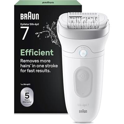 Braun Epilierer Damen Silk·épil 7, Ladyshaver, 7-011, Silber Braun Epilierer Damen Silk·épil 7, Ladyshaver, 7-011, Silber