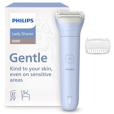 Philips Lady Shaver Series 6000 kabelloser elektrischer Rasierer für die Nass- und Trockenrasur, 3-Klingen-Rasursystem, für Beine und Körper, 80 Min. Laufzeit, Modell BRL127/00 Philips Lady Shaver Series 6000 kabelloser elektrischer Rasierer für die Nass- und Trockenrasur, 3-Klingen-Rasursystem, für Beine und Körper, 80 Min. Laufzeit, Modell BRL127/00