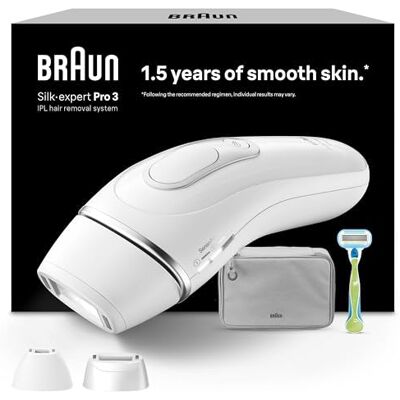 Braun IPL Geräte Haarentfernung Silk·expert Pro 3, PL3222, Weiß/Silber Braun IPL Geräte Haarentfernung Silk·expert Pro 3, PL3222, Weiß/Silber