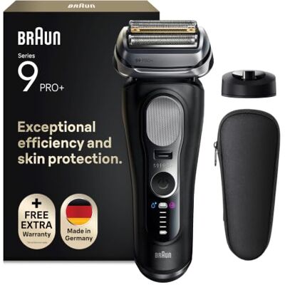 Braun Rasierer Herren Elektrisch Series 9 PRO+, 9610si, Schwarz Elektrorasierer, 5+1 Scherkopfelemente, Barttrimmer, 60 Min. Akku, Wasserdicht, Made in Germany, Inkl. Reiseetui, Ladestation Braun Rasierer Herren Elektrisch Series 9 PRO+, 9610si, Schwarz Elektrorasierer, 5+1 Scherkopfelemente, Barttrimmer, 60 Min. Akku, Wasserdicht, Made in Germany, Inkl. Reiseetui, Ladestation