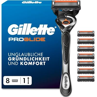 Gillette Fusion 5 Proglide Rasierer Herren, Metall, Grau/Schwarz Gillette Fusion 5 Proglide Rasierer Herren, Metall, Grau/Schwarz
