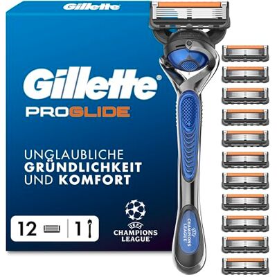 Gillette Fusion 5 Proglide Rasierer Herren, Metall, Blau/Schwarz Gillette Fusion 5 Proglide Rasierer Herren, Metall, Blau/Schwarz