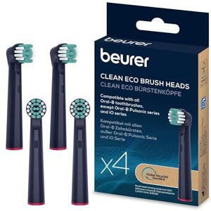 Beurer TB Clean Eco Aufsteckbürsten für elektrische Zahnbürste, 4 Bürstenköpfe kompatibel mit Oral-B Zahnbürsten, Borsten aus 100% nachwachsenden Rohstoffen, effektive Zahnreinigung, Härtegrad Mittel Beurer TB Clean Eco Aufsteckbürsten für elektrische Zahnbürste, 4 Bürstenköpfe kompatibel mit Oral-B Zahnbürsten, Borsten aus 100% nachwachsenden Rohstoffen, effektive Zahnreinigung, Härtegrad Mittel