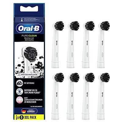 Oral-B Pure Clean Aufsteckbürsten für elektrische Zahnbürste, 8 Stück, mit Aktivkohle-Borsten, Zahnbürstenaufsatz für Zahnbürsten Oral-B Pure Clean Aufsteckbürsten für elektrische Zahnbürste, 8 Stück, mit Aktivkohle-Borsten, Zahnbürstenaufsatz für Zahnbürsten